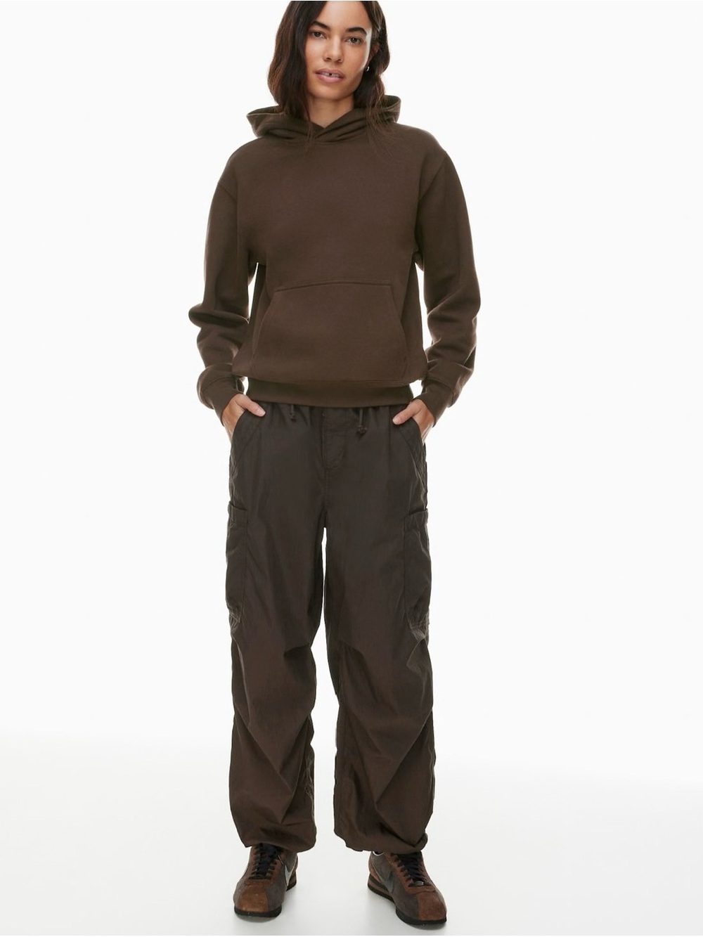 TNA Brown Cargo Pants - Relaxed Fit